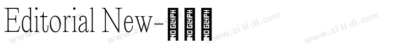 Editorial New字体转换